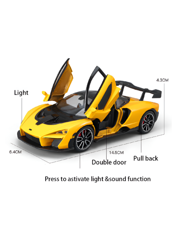 McLaren Senna Diecast Model Car | 1:32 Scale Alloy Diecast Car with Acrylic Display Box MD564