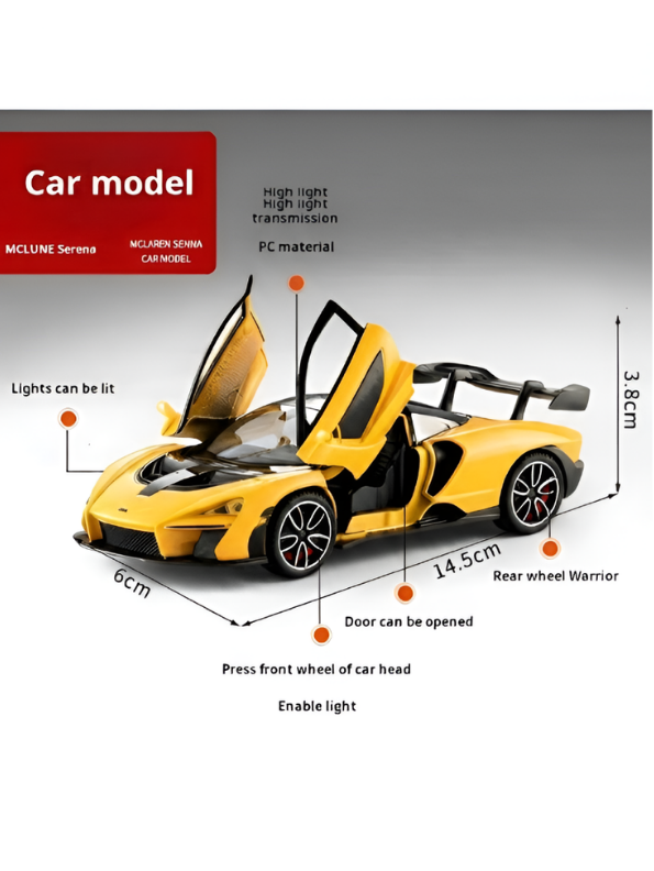 McLaren Senna Diecast Model Car | 1:32 Scale Alloy Diecast Car with Acrylic Display Box MD564