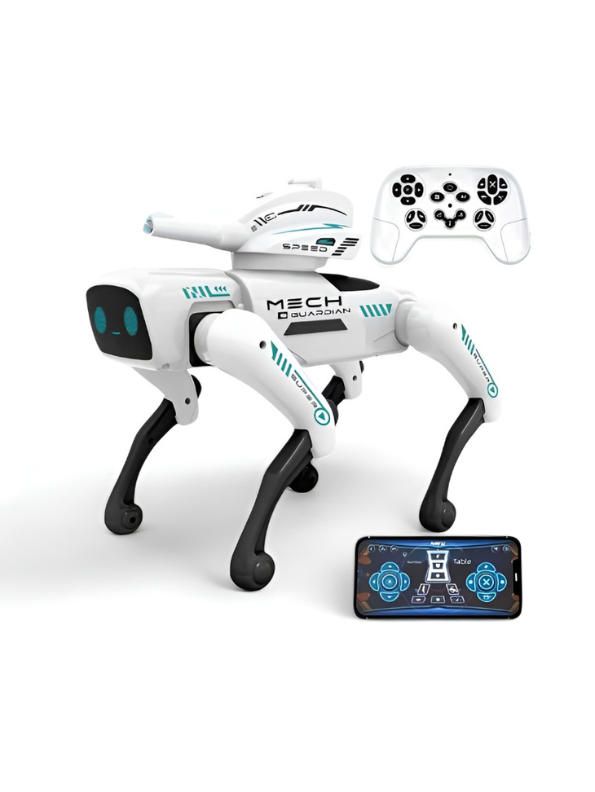 Mech Guardian AI Robot Dog with App & Remote Control, Smart Robotic Pet with LED Lights, Voice Control & STEM Learning TV5617.