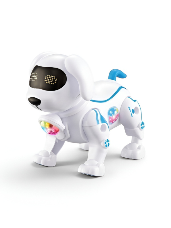Mechanical Robot Puppy Toy – Walking Electronic Dog with Music and Colorful LED Lights TV7126
