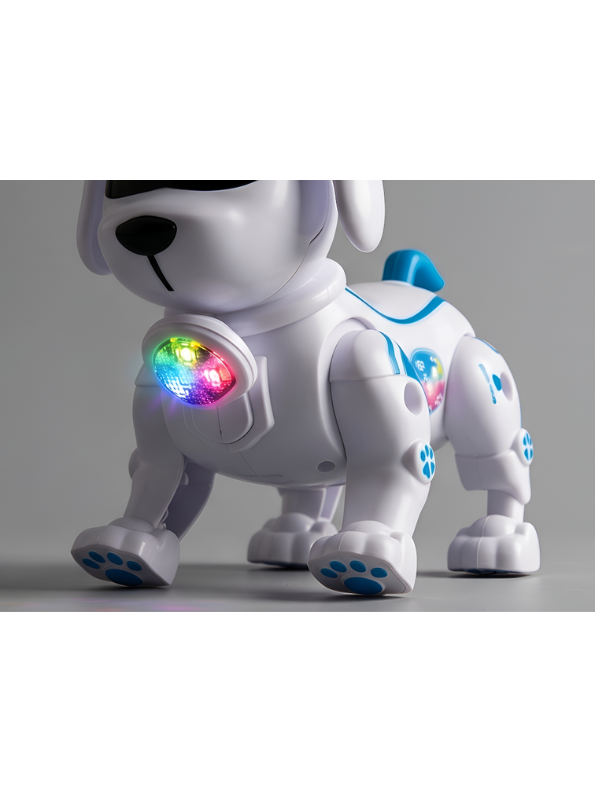 Mechanical Robot Puppy Toy – Walking Electronic Dog with Music and Colorful LED Lights TV7126
