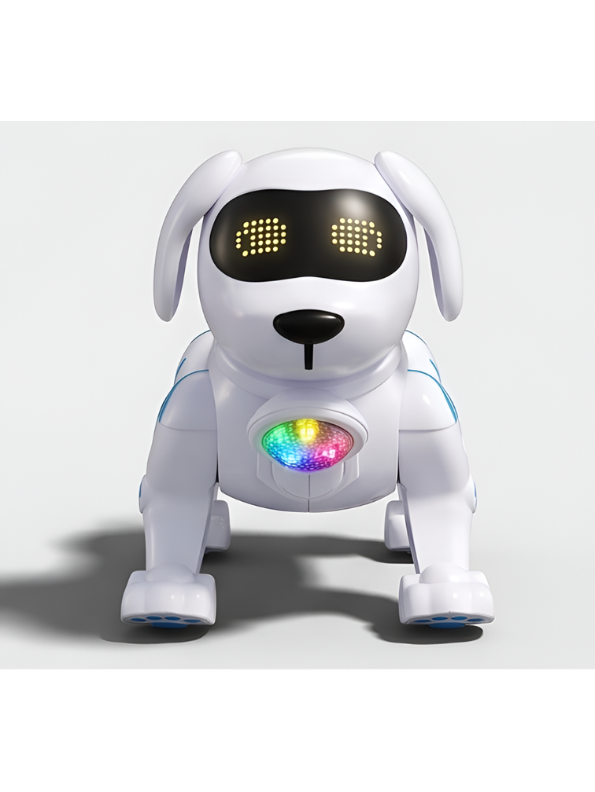 Mechanical Robot Puppy Toy – Walking Electronic Dog with Music and Colorful LED Lights TV7126