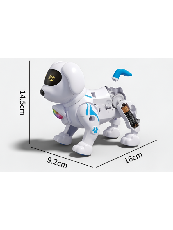 Mechanical Robot Puppy Toy – Walking Electronic Dog with Music and Colorful LED Lights TV7126