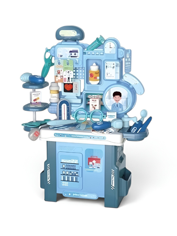 Medical Station Play Set – Pretend Play Doctor & Nurse Roleplay Toy with Simulation Medical Equipment & Storage Shelves TV2168