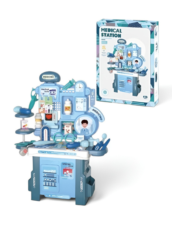 Medical Station Playset for Kids with 42 Accessories | Pretend Play Doctor Kit MD560