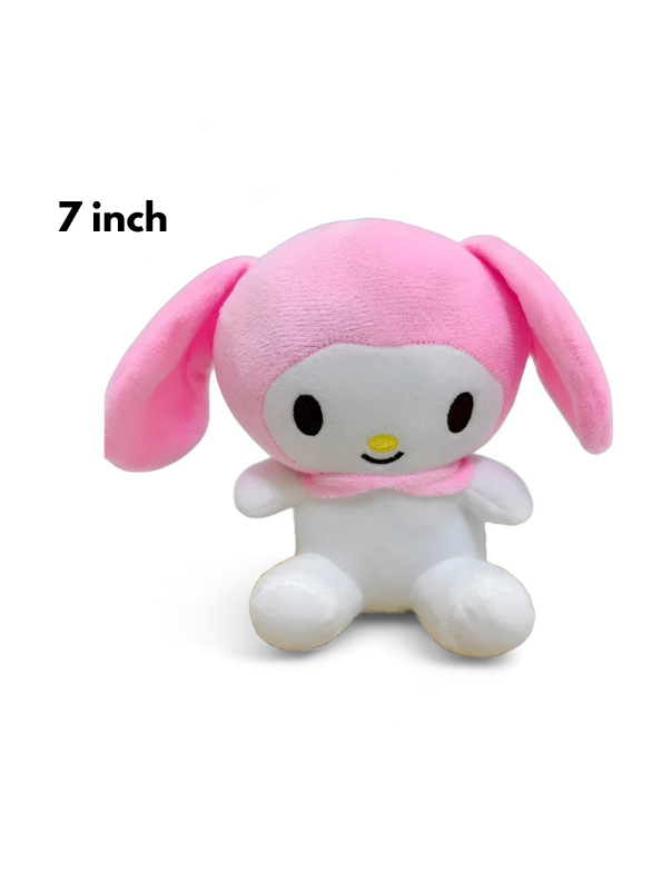 Melody Plush Doll 7-inch Sanrio Character Pink Bunny Stuffed Toy LMI12010.