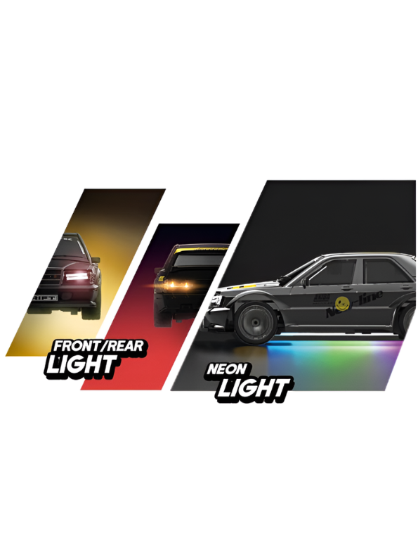 Mercedes-Benz 190E Evo RC Drift Car with LED Lights & Remote Control MD574