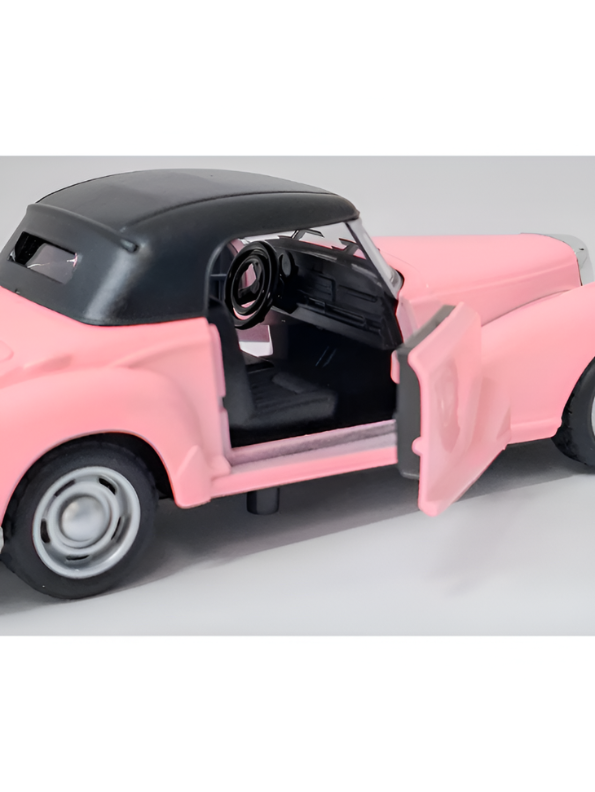Mercedes-Benz 300S Cabriolet 1:32 Scale Diecast Model Car – Classic Luxury Vintage Collectible Replica Pink TV6530.
