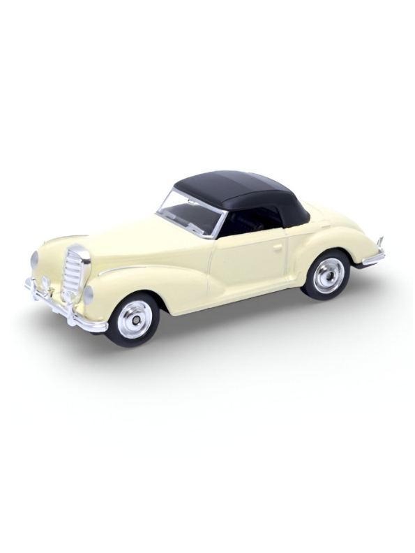 Mercedes-Benz 300S Cabriolet 1:32 Scale Diecast Model Car – Classic Luxury Vintage Collectible Replica White TV6530.