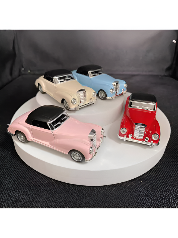 Mercedes-Benz 300S Cabriolet 1:32 Scale Diecast Model Car – Classic Luxury Vintage Collectible Replica White TV6530.