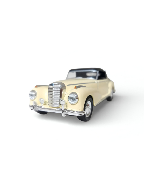 Mercedes-Benz 300S Cabriolet 1:32 Scale Diecast Model Car – Classic Luxury Vintage Collectible Replica White TV6530.