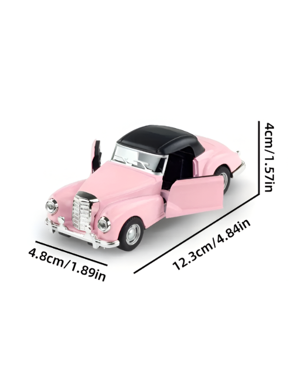 Mercedes-Benz 300S Cabriolet 1:32 Scale Diecast Model Car – Classic Luxury Vintage Collectible Replica Pink TV6530.