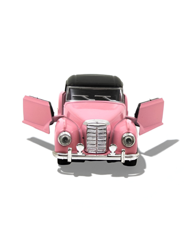 Mercedes-Benz 300S Cabriolet 1:32 Scale Diecast Model Car – Classic Luxury Vintage Collectible Replica Pink TV6530.