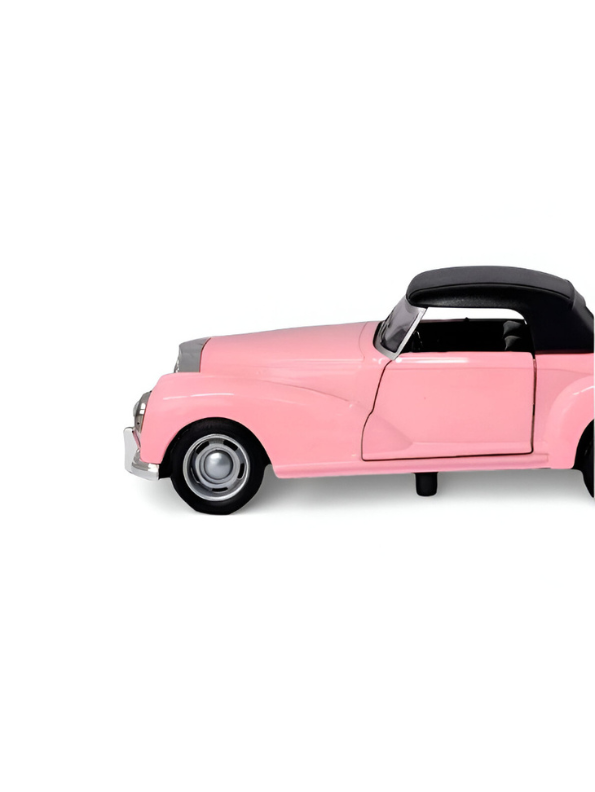Mercedes-Benz 300S Cabriolet 1:32 Scale Diecast Model Car – Classic Luxury Vintage Collectible Replica Pink TV6530.