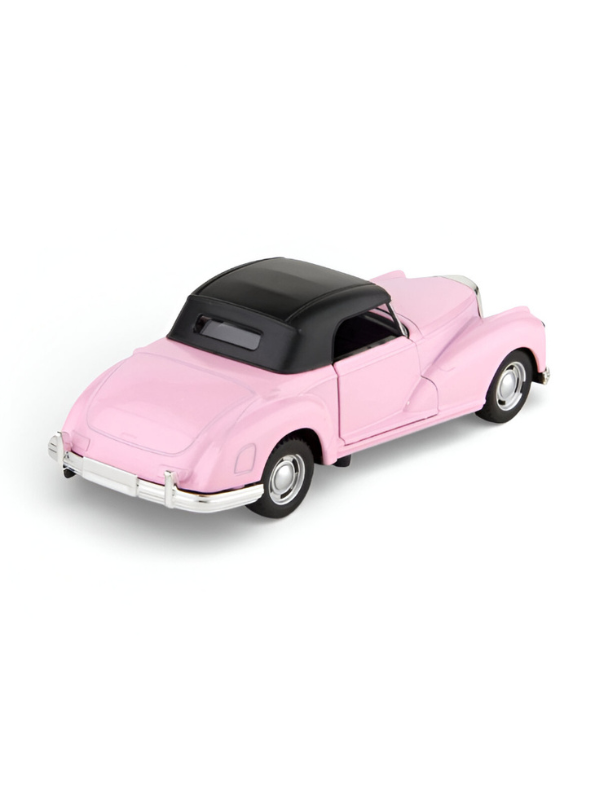Mercedes-Benz 300S Cabriolet 1:32 Scale Diecast Model Car – Classic Luxury Vintage Collectible Replica Pink TV6530.