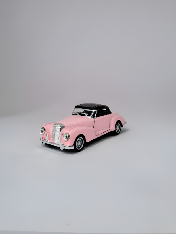 Mercedes-Benz 300S Cabriolet 1:32 Scale Diecast Model Car – Classic Luxury Vintage Collectible Replica Pink TV6530.