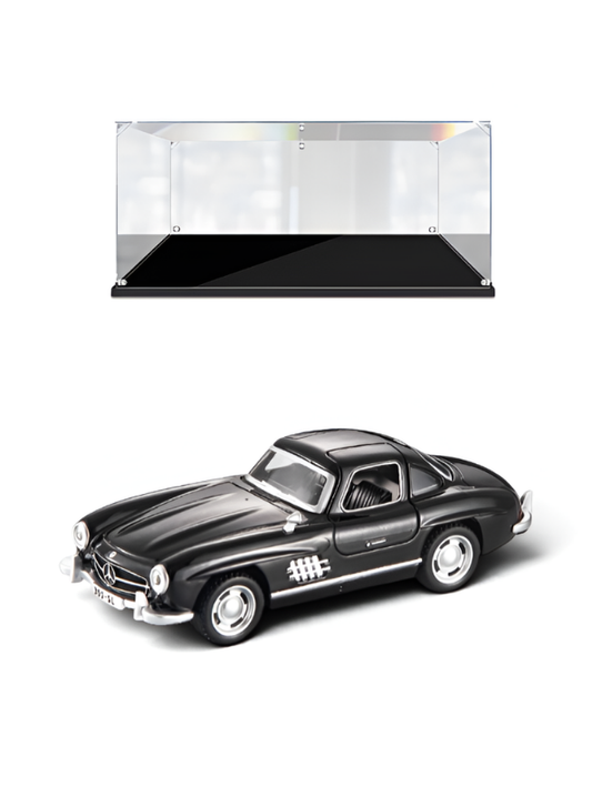Mercedes-Benz 300SL Black Diecast Alloy Model Car 1:32 Scale with Acrylic Display Box MD26