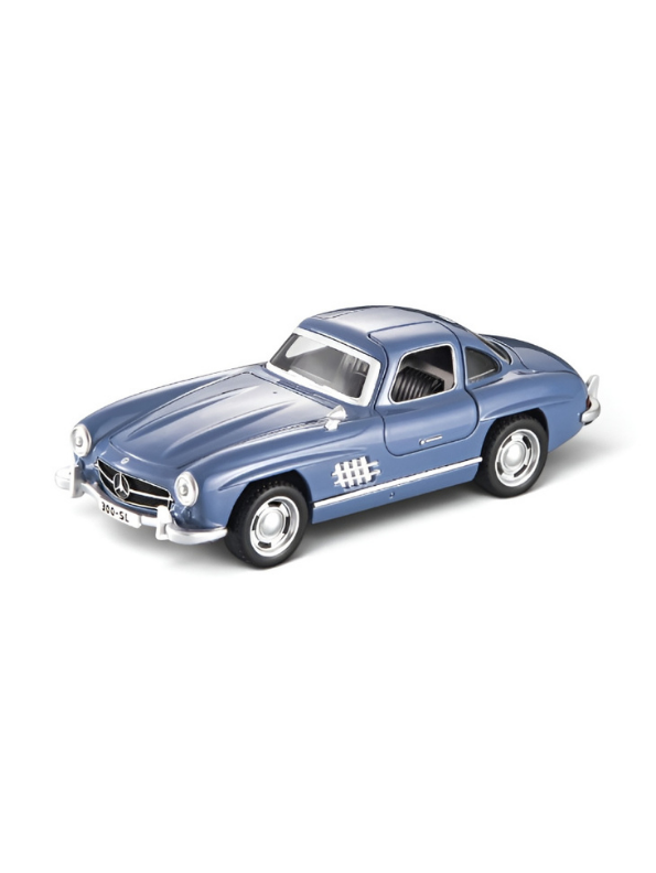 Mercedes-Benz 300SL Blue Diecast Alloy Model Car 1:32 Scale with Acrylic Display Box MD26