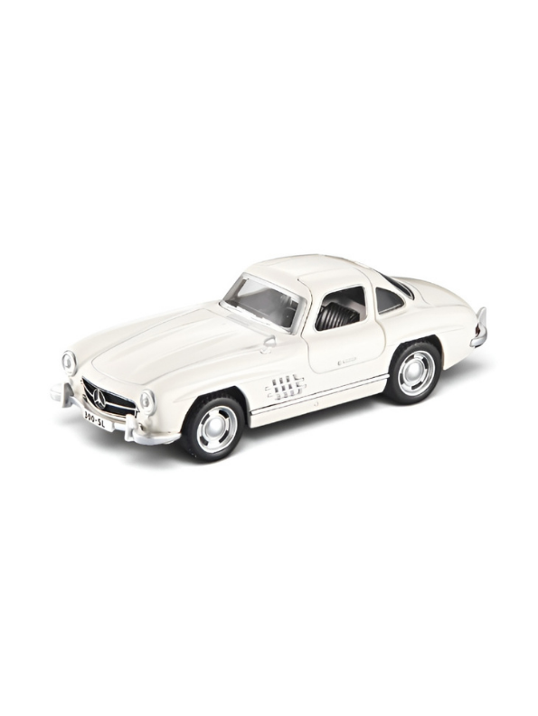 Mercedes-Benz 300SL White Diecast Alloy Model Car 1:32 Scale with Acrylic Display Box MD26