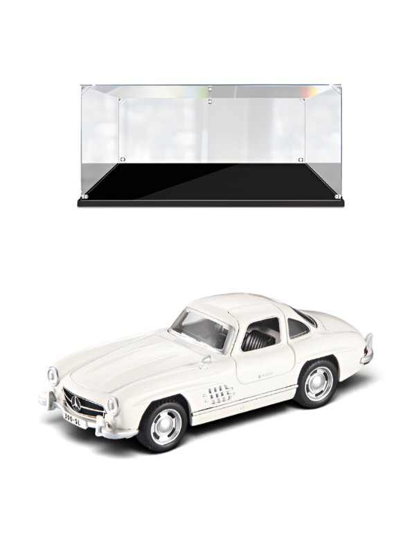 Mercedes-Benz 300SL White Diecast Alloy Model Car 1:32 Scale with Acrylic Display Box MD26