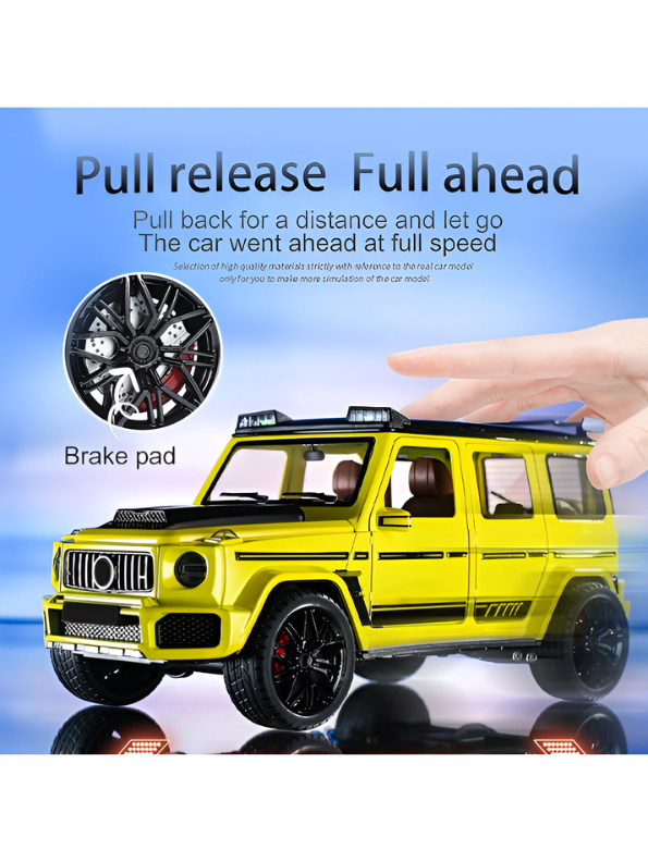 Mercedes-Benz G-Wagon Diecast SUV Model Car 1:18 Scale Collectible Car Yellow TV4744.
