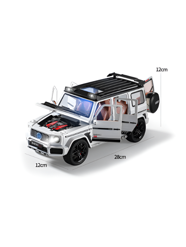 Mercedes-Benz G-Wagon Diecast SUV Model Car 1:18 Scale Collectible Car White TV4744.