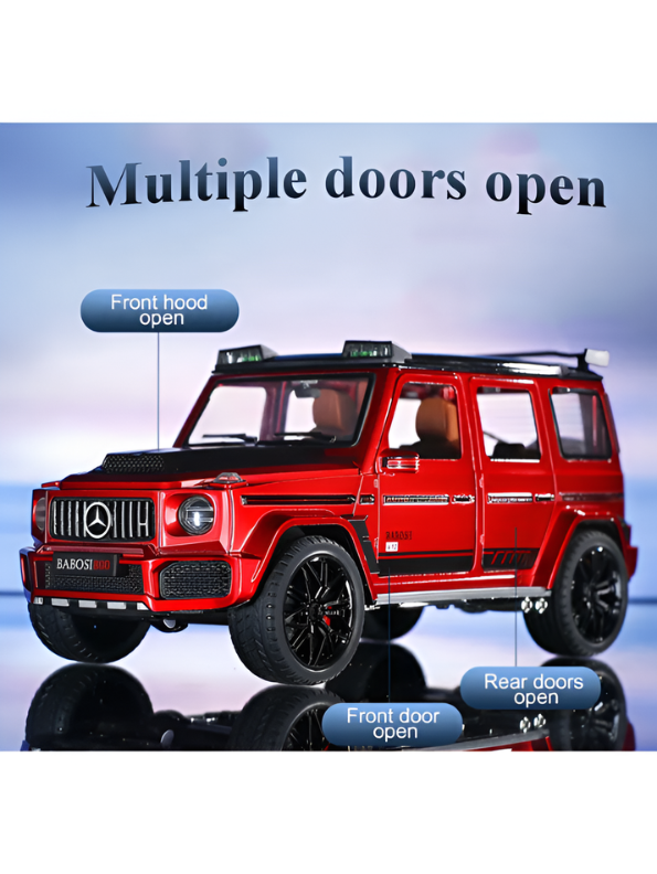 Mercedes-Benz G-Wagon Diecast SUV Model Car 1:18 Scale Collectible Car Red TV4744.