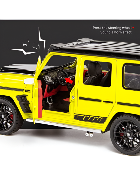 Mercedes-Benz G-Wagon Diecast SUV Model Car 1:18 Scale Collectible Car Yellow TV4744.