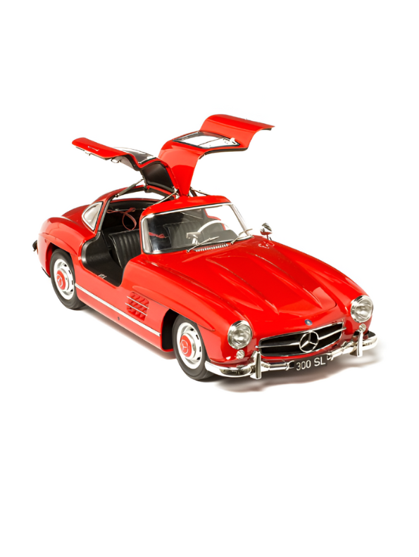 Red - Mercedes Benz 300 SL Gullwing Metal Diecast Car Scale 1:36 - Silver  TV5955.