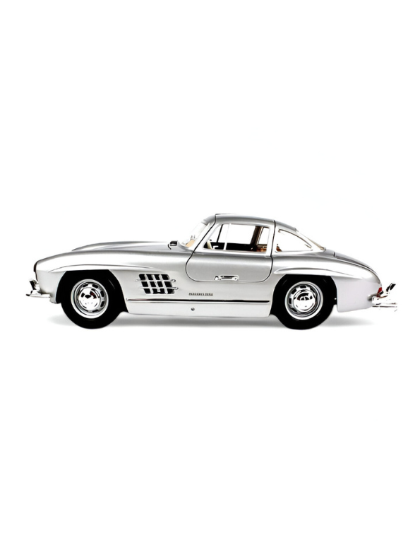 Silver - Mercedes Benz 300 SL Gullwing Metal Diecast Car Scale 1:36 TV5955.