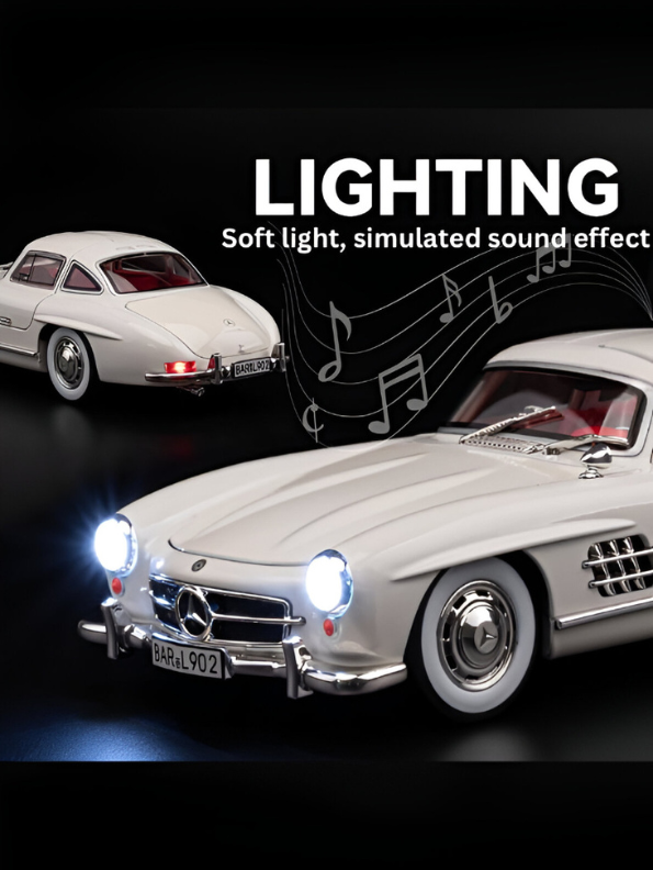 Mercedes Benz 300 SL Gullwing Metal Diecast Car for Kids Scale TV5955.