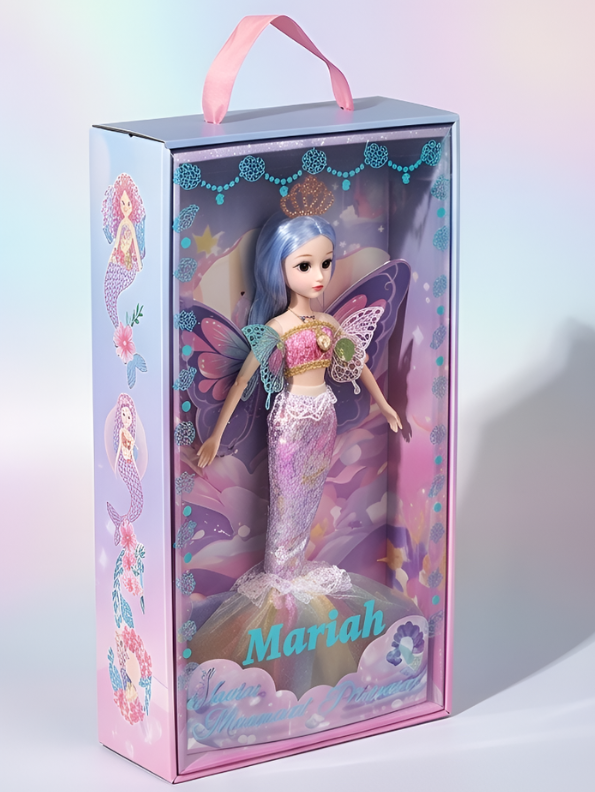 Mariah Fairy Mermaid Princess Fashion Doll - Pastel Rainbow Toy Gift for Kids NX13133