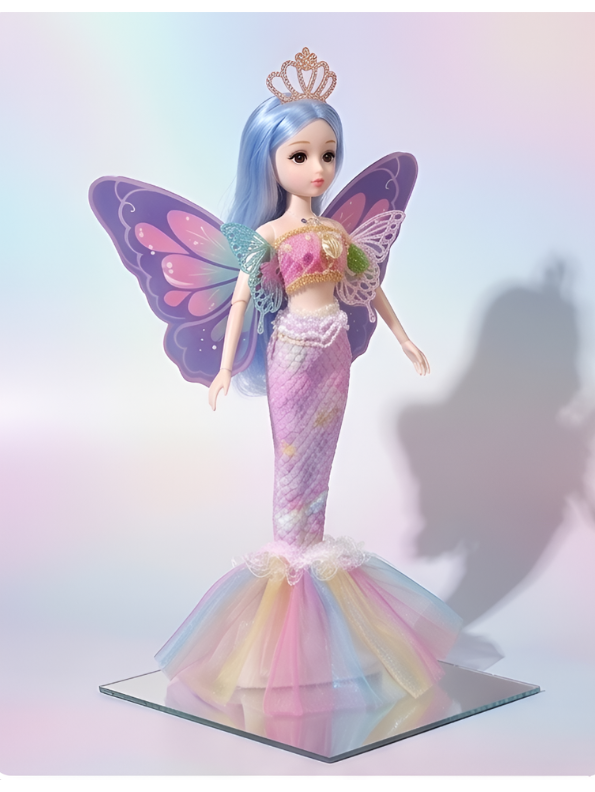 Mariah Fairy Mermaid Princess Fashion Doll - Pastel Rainbow Toy Gift for Kids NX13133