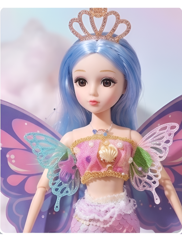 Mariah Fairy Mermaid Princess Fashion Doll - Pastel Rainbow Toy Gift for Kids NX13133