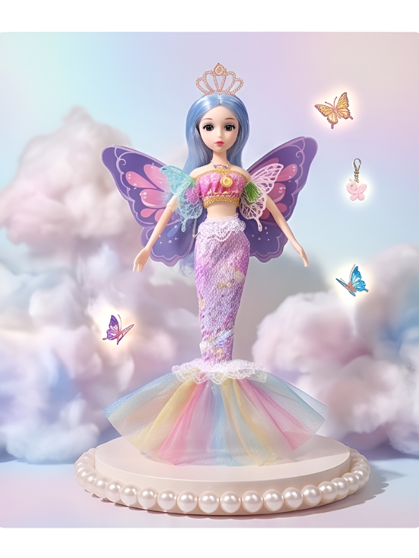 Mariah Fairy Mermaid Princess Fashion Doll - Pastel Rainbow Toy Gift for Kids NX13133