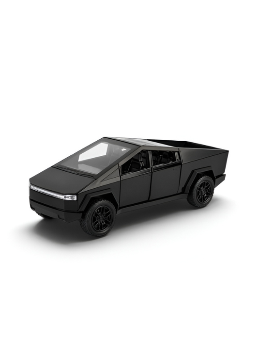Metal Cyber Pickup Truck Toy Black – Friction Powered Pull-Back Alloy Car Model with Realistic Details LMI15425