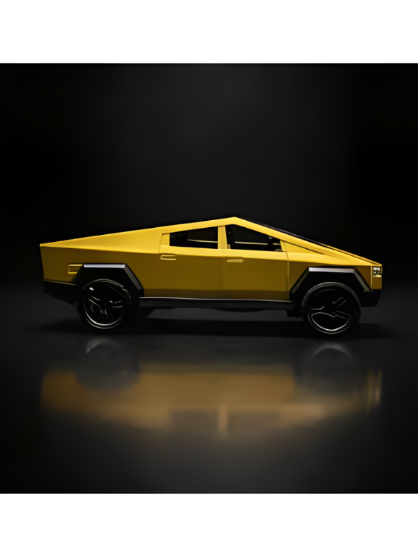 Metal Cyber Pickup Truck Toy Gold – Friction Powered Pull-Back Alloy Car Model with Realistic Details LMI15425