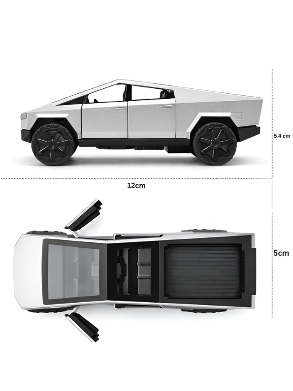 Metal Cyber Pickup Truck Toy – Friction Powered Pull-Back Alloy Car Model with Realistic Details LMI15425