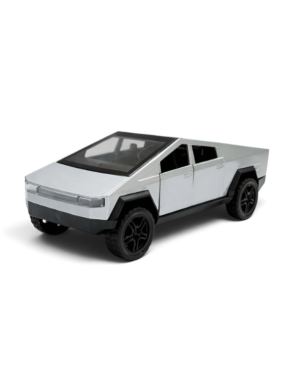 Metal Cyber Pickup Truck Toy – Friction Powered Pull-Back Alloy Car Model with Realistic Details LMI15425