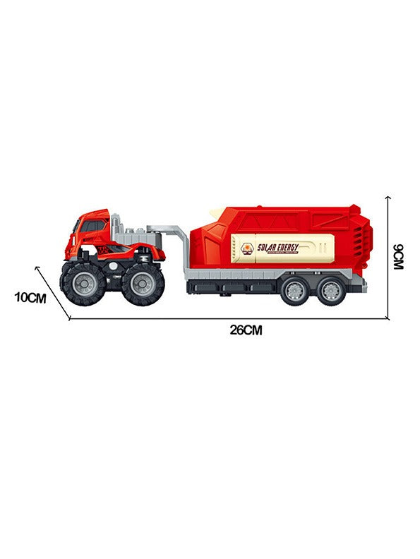 Metal Model Diecast Truck Toy For Kids - Red (L-J-5) - Toyloft