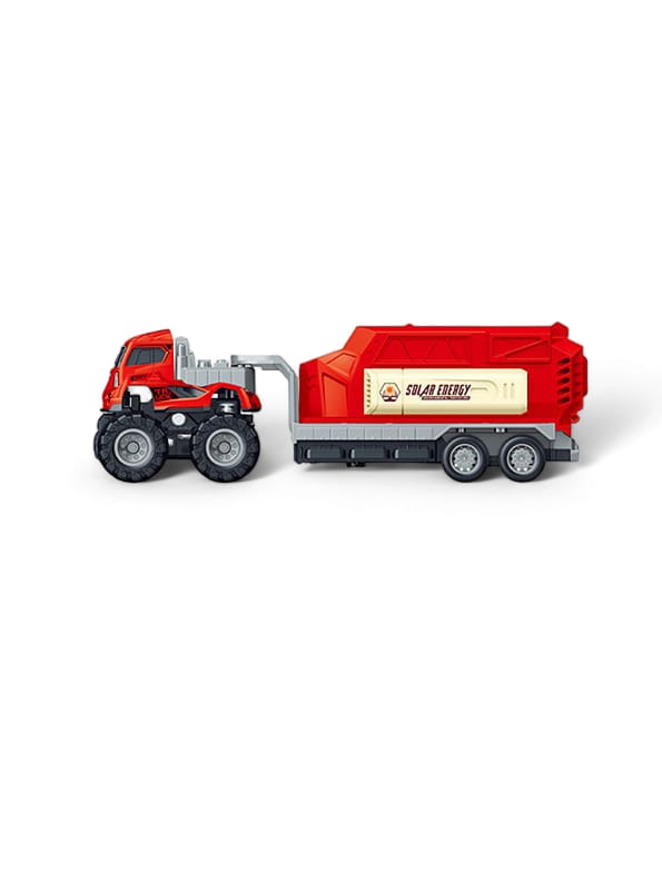 Metal Model Diecast Truck Toy For Kids - Red (L-J-5)