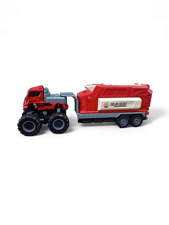 Metal Model Diecast Truck Toy For Kids - Red (L-J-5)