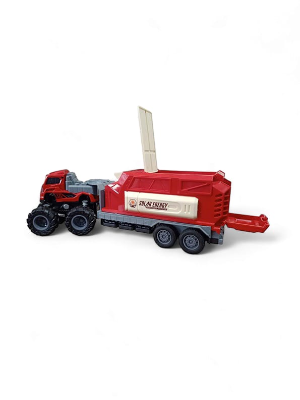 Metal Model Diecast Truck Toy For Kids - Red (L-J-5)