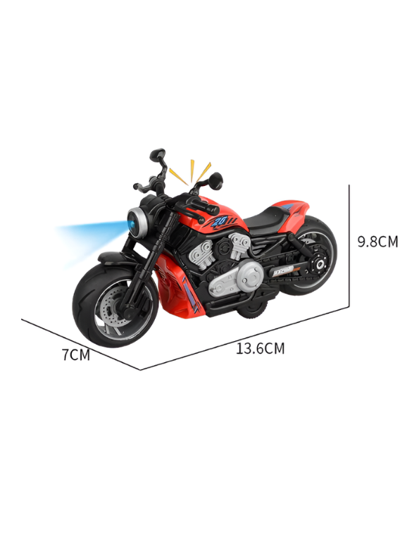 Metal Motorcycle Toy Bike with Realistic Lights & Sound Effects Yellow TV6732.