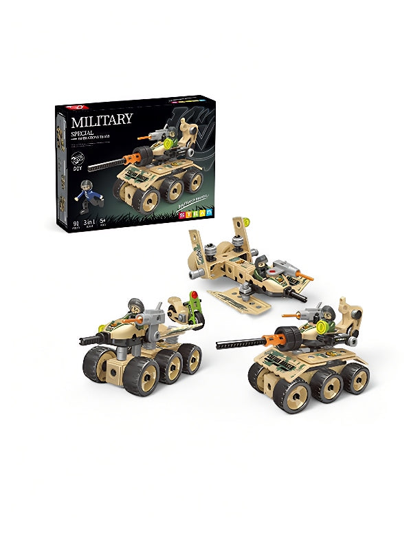 Military 3 In 1 Tank Set 91 Pcs (L-J-9)