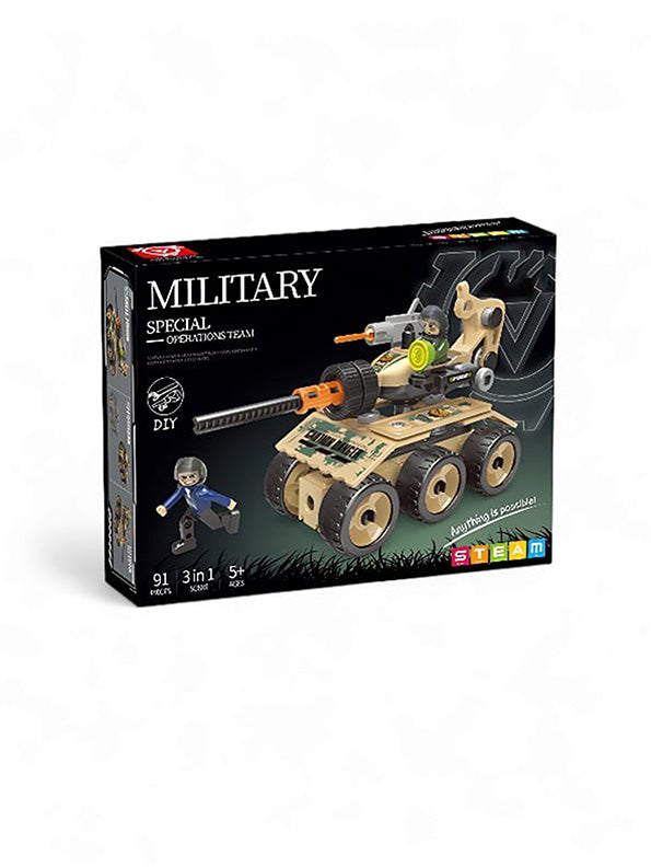 Military 3 In 1 Tank Set 91 Pcs (L-J-9)