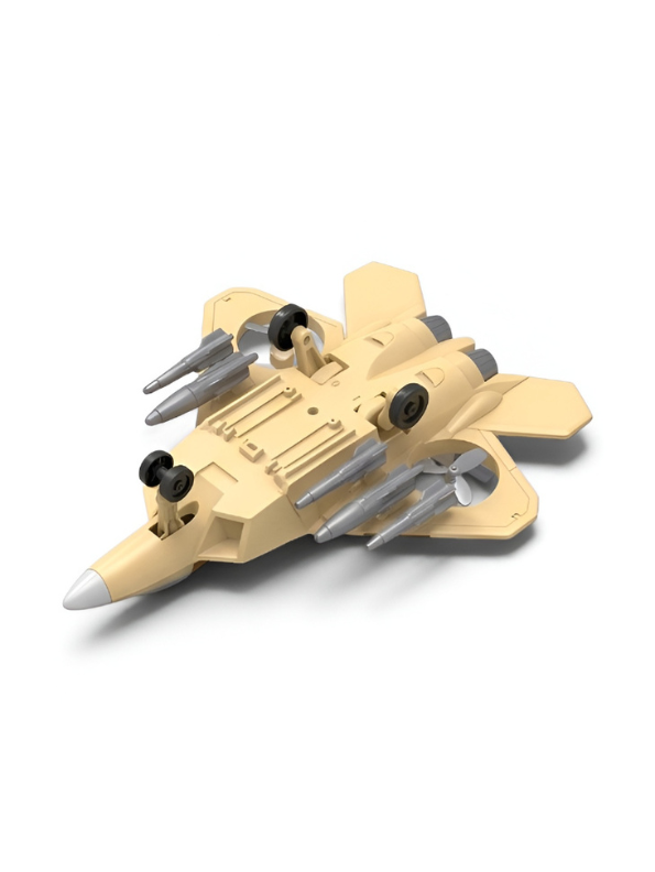 Tactical Fighter Jet Diecast Model Toy Airplane – Yellow Camouflage Toy For Kids LMI15528