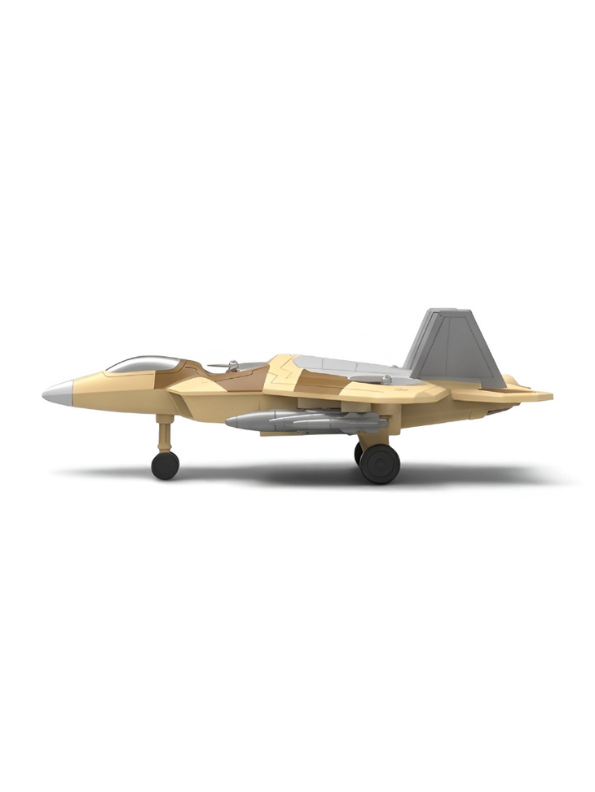 Tactical Fighter Jet Diecast Model Toy Airplane – Yellow Camouflage Toy For Kids LMI15528
