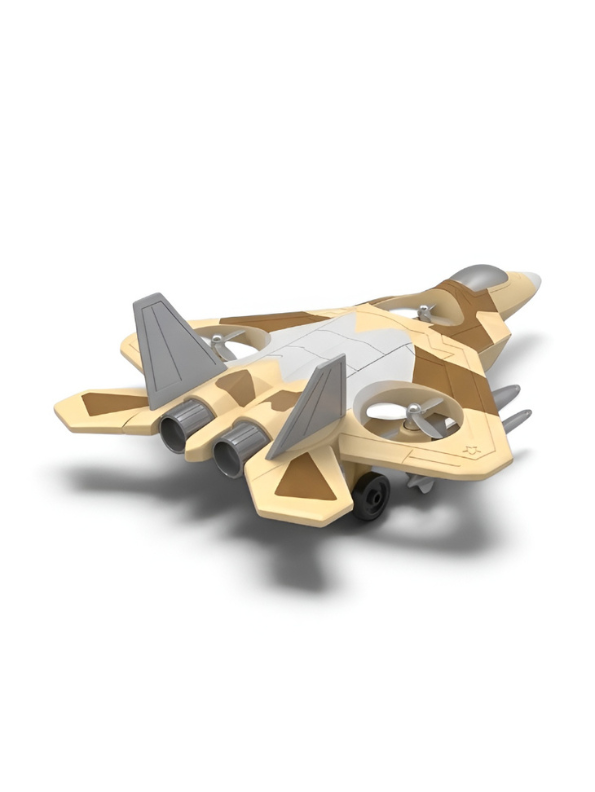Tactical Fighter Jet Diecast Model Toy Airplane – Yellow Camouflage Toy For Kids LMI15528