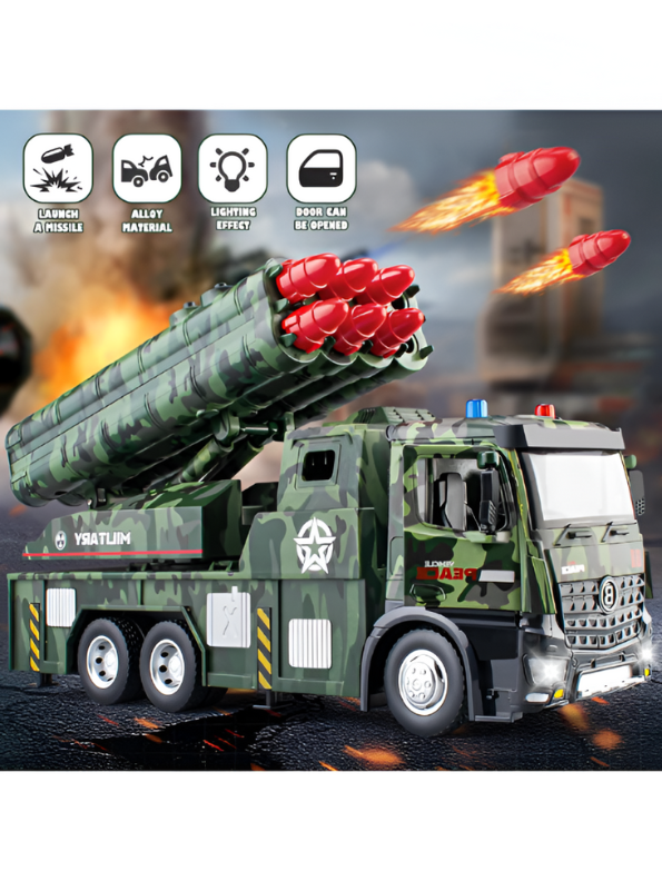 Military Missile Truck – Heavy Alloy Multi-Barrel Gun Vehicle for Defense Operations LMI15679.